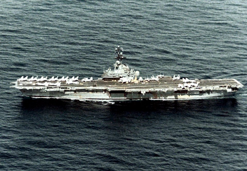 USS Oriskany (CVA-34) underway in 1973