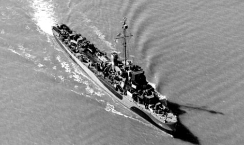 USS Paul G. Baker (DE-642) underway in San Francisco Bay, California (USA), on 5 June 1944 (80-G-236380)