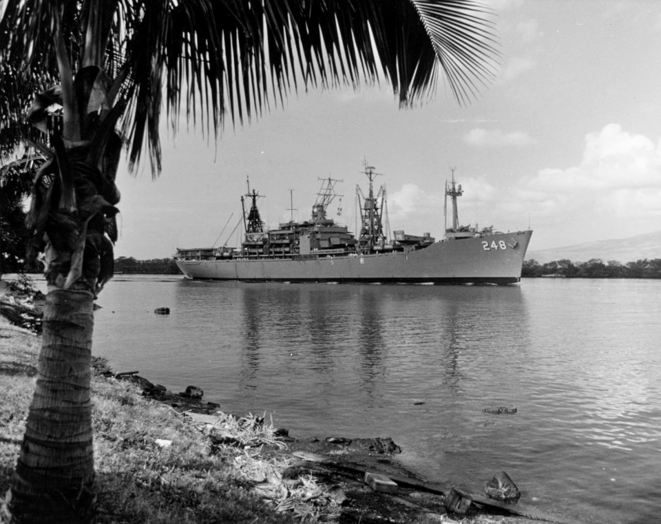 USS Paul Revere (LPA-248) entering Pearl Harbor on 2 July 1969