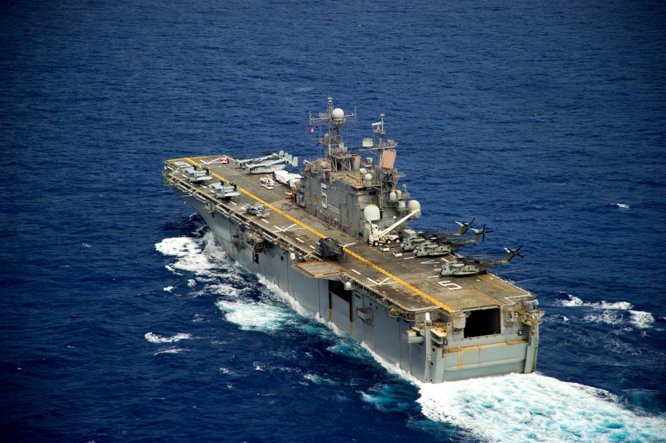 USS Peleliu (LHA-5) aft view in June 2014