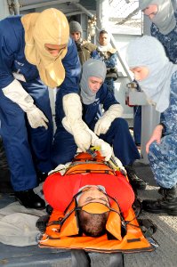 USS Peleliu general quarters drill 130126-N-HU377-051