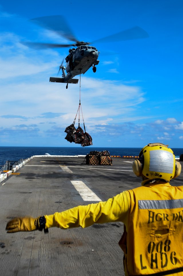 USS Peleliu replenishment at sea 141006-N-NZ935-037