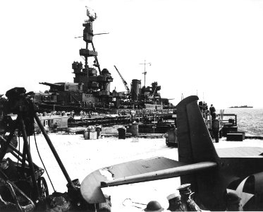 USS Pensacola (CA-24) at Midway in late June 1942