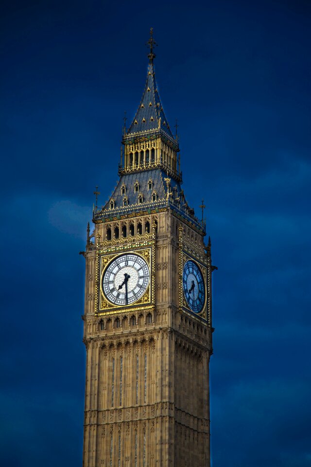 Tower clock time photo