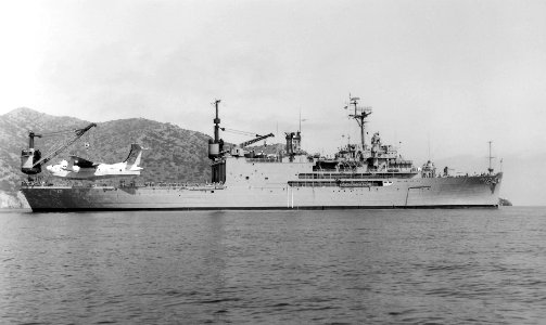 USS Pine Island (AV-12) in San Diego Bay c1963 photo