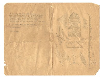 USS Ponaganset Christmas at Sea 1945 program (outside)