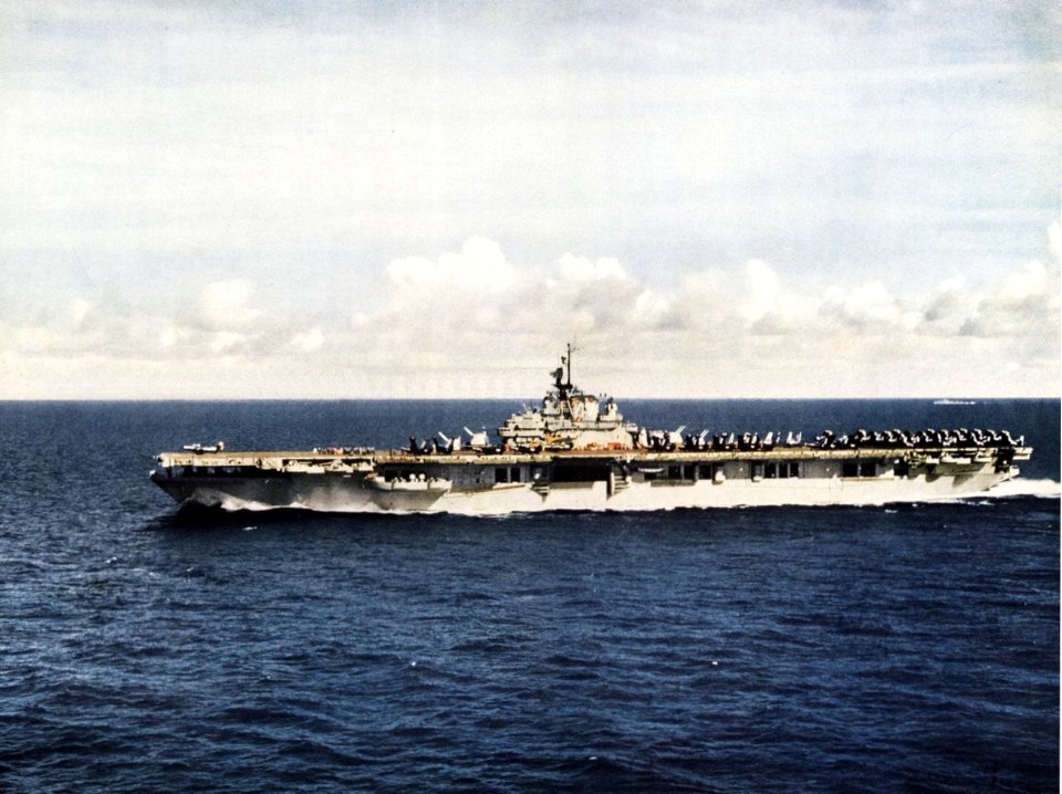 USS Philippine Sea (CVA-47) underway in 1955