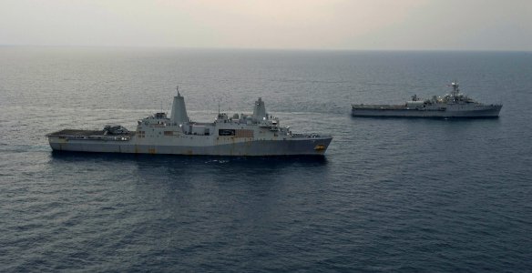 USS Ponce and USS San Antonio participate in PHOTEX 130426-N-WX580-546