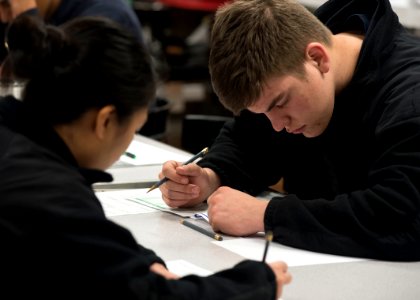 USS Porter, DDG 78, 6th Fleet, Sailors, Destroyer, E-4 exam, Advancement Exam (25857826345)