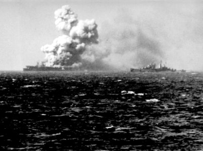 USS Princeton (CVL-23) 1944 10 24 1523explosion