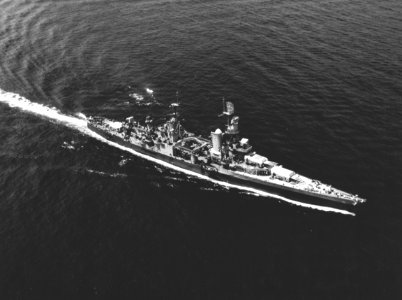 USS Portland (CA-33) underway off Pearl Harbor on 20 September 1945