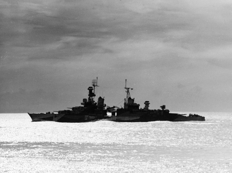 USS Portland (CA-33) off Mindoro on 15 December 1944