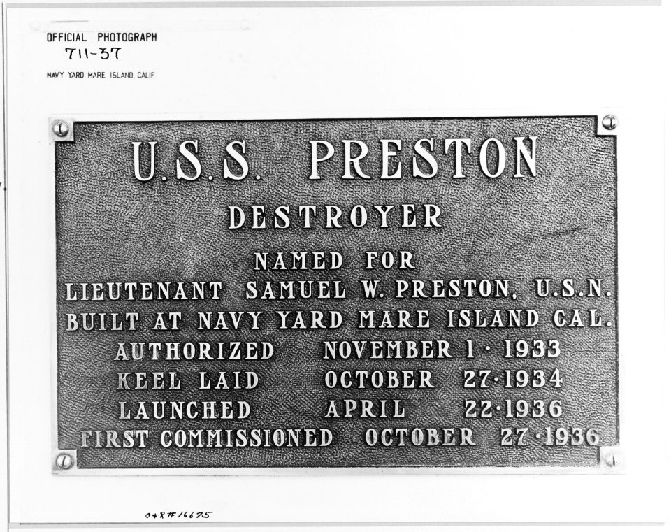 USS Preston (DD-379) - 19-N-16675