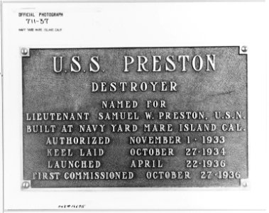 USS Preston (DD-379) - 19-N-16675