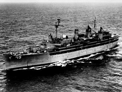 USS Prairie (AD-15) underway at sea c1970