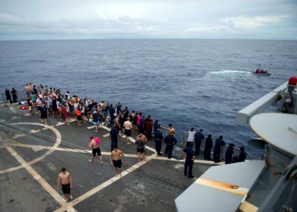 USS Preble swim call 130809-N-HI414-236