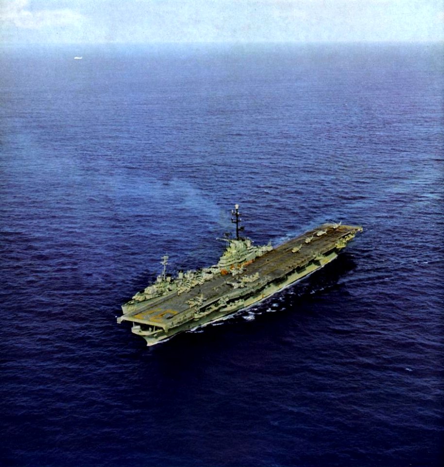 USS Princeton (CVS-37) underway at sea, circa in 1957