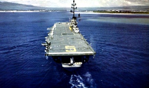 USS Princeton (LPH-5) enters Pearl Harbor, in 1960