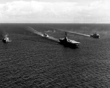 USS Princeton (LPH-5) with Amphibious Ready Group Alpha off Vietnam 1968