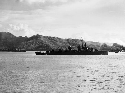USS Pringle (DD-477) in Purvis Bay, in August 1943 (80-G-56826)