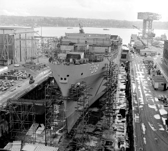 USS Puget Sound (AD-38) under construction at the Puget Sound Naval Shipyard in 1966 (6927498) photo