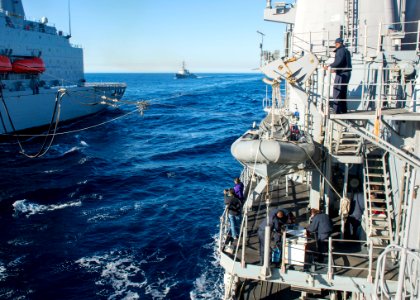 USS Princeton replenishment 151202-N-GW139-024