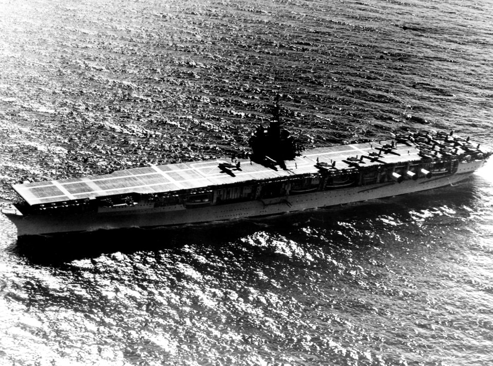 USS Ranger (CV-4) at sea on 10 November 1939