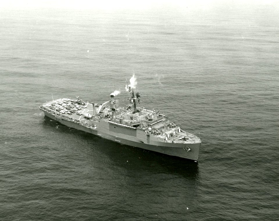 USS Raleigh (LPD-1) at sea on 14 June 1968