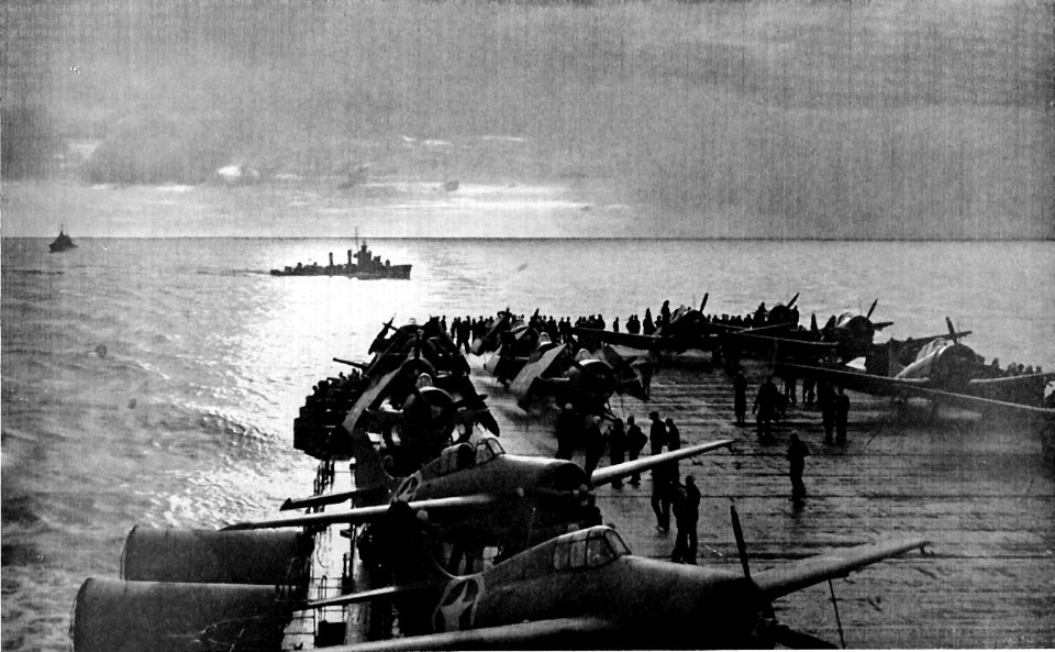 USS Ranger (CV-4) flight deck Torch