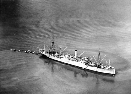 USS Rappahannock (AF-6) at anchor, in April 1923 (NH 1219) photo