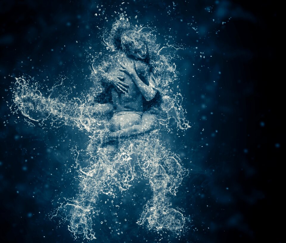 Performance blue dance blue dancing