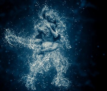 Performance blue dance blue dancing