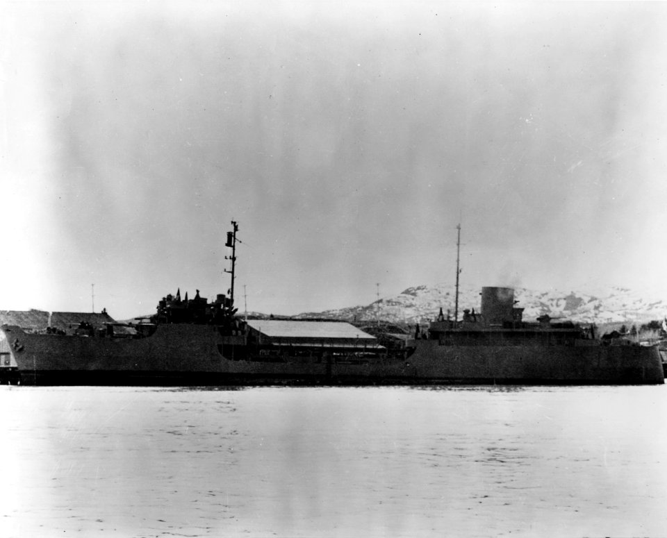 USS Rio Grande (AOG-3) at Kodiak, Alaska (USA), on 2 May 1943 (80-G-79698)