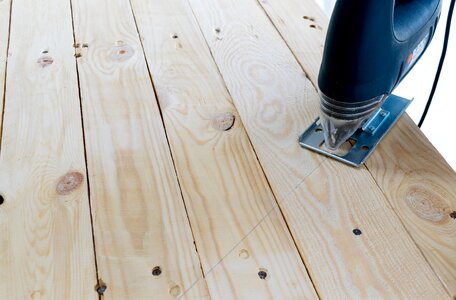 Cut wood pallet