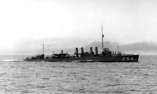 USS Rodgers (DD-254) underway in the early 1920s (19-N-3383)
