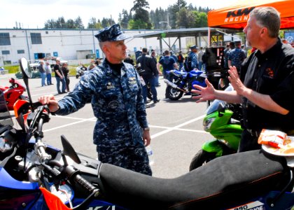 USS Ronald Reagan commander talks about motorcycle safety 120517-N-BB946-615