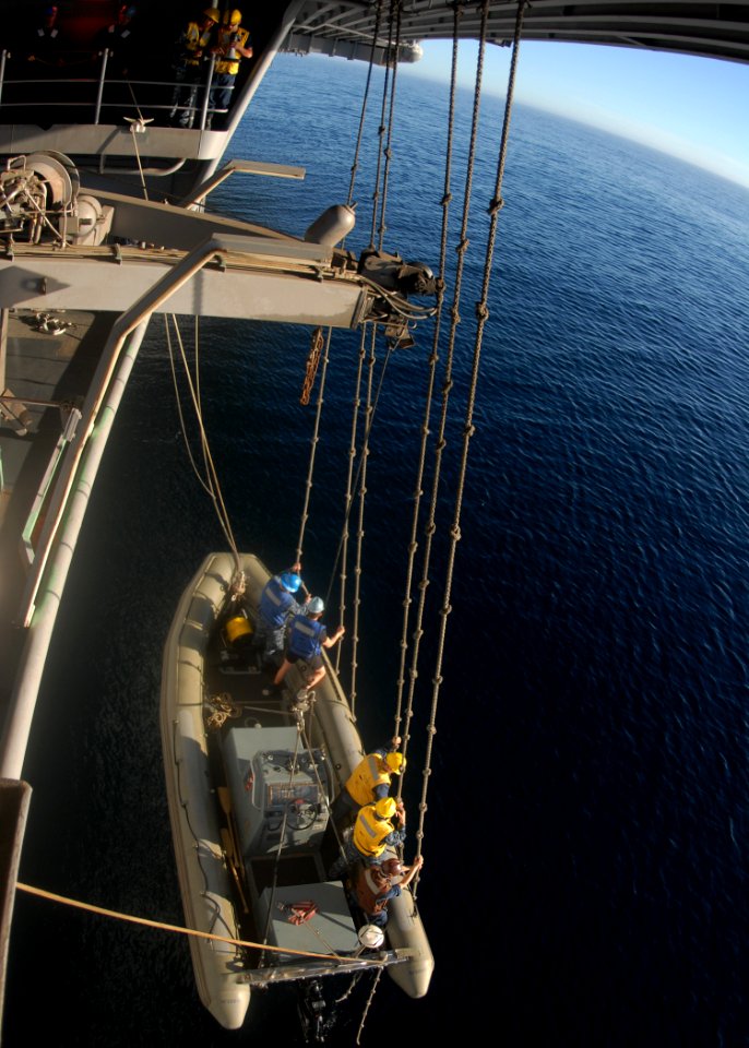 USS Ronald Reagan crew conduct Rigid Hull Inflatable Boat operations DVIDS358487