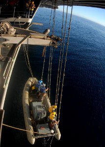 USS Ronald Reagan crew conduct Rigid Hull Inflatable Boat operations DVIDS358487