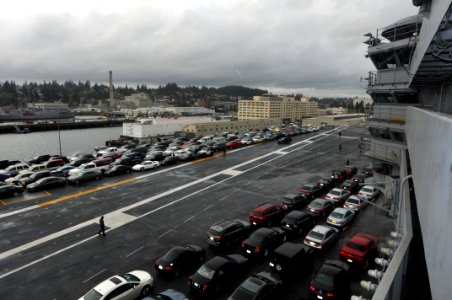 USS Ronald Reagan transports Sailor's cars