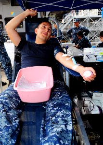 USS Ronald Reagan sailor donates blood 130807-N-TO979-088 photo