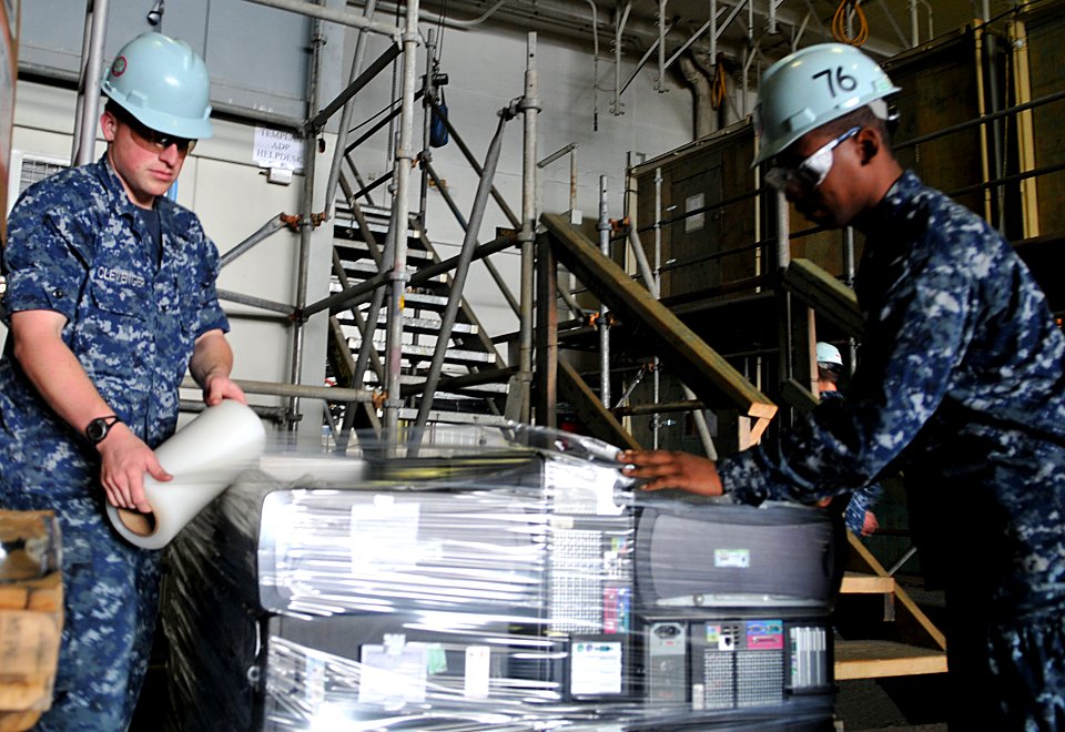USS Ronald Reagan sailors at work 120925-N-SS432-024