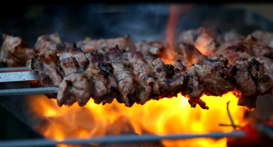 Grill barbecue fire photo