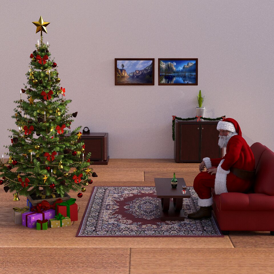 Deco nicholas christmas motif