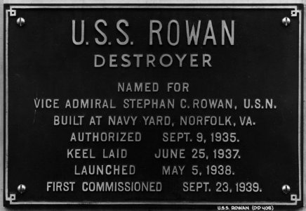 USS Rowan - 19-N-23833