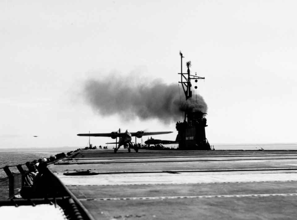 USS Sable (IX-81) launching a Naval Aircraft Factory TDN-1 drone (80-G-387168) on 10 August 1943