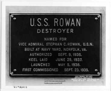 USS Rowan - 19-N-23833