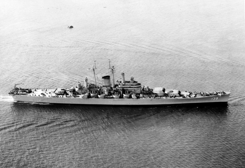 USS Salem (CA-139) underway in May 1949