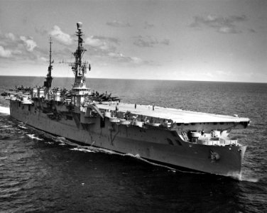 USS Saipan (CVL-48) underway c1955