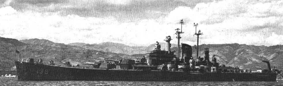 USS Salem (CA-139) at Port-au-Prince in 1949