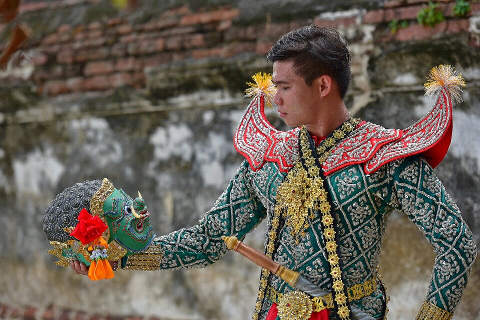 Dressed up mask show